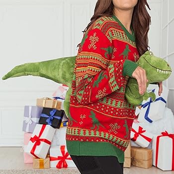 アグリーニットセーター　クリスマス　極美品　人形付き　個性派　派手　ビッグサイズ Amazon.co.jp: 3Dクリスマスセーター | クリスマス ニット